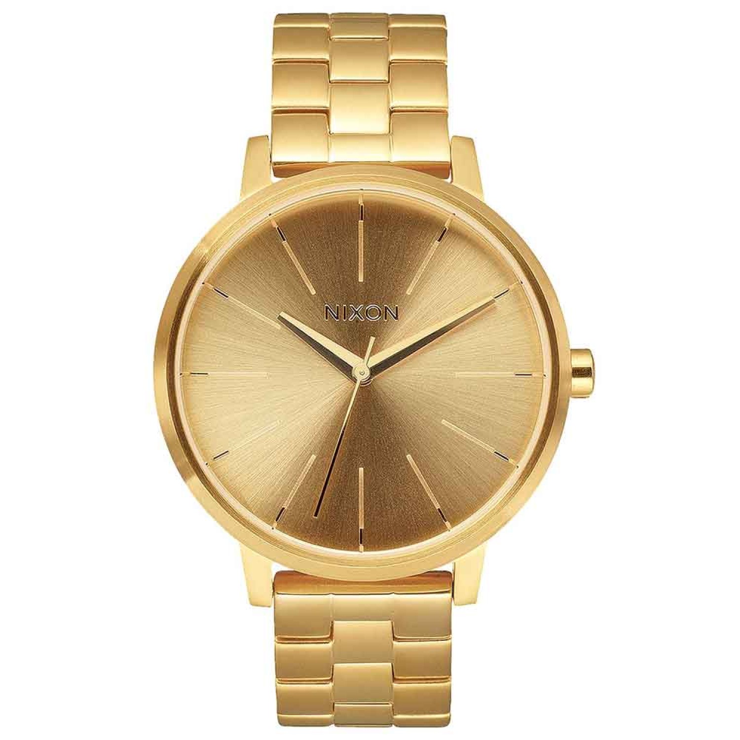 A099502 NIXON Ladies The Kensington Gold Watch. Classic ladies A099502  Nixon The Kensington model in PVD gold plating, set around an elegant dial with slender baton hour markers. 2 Year  Guarantee 3 Months No Payments and Interest for Q Card holders T @c