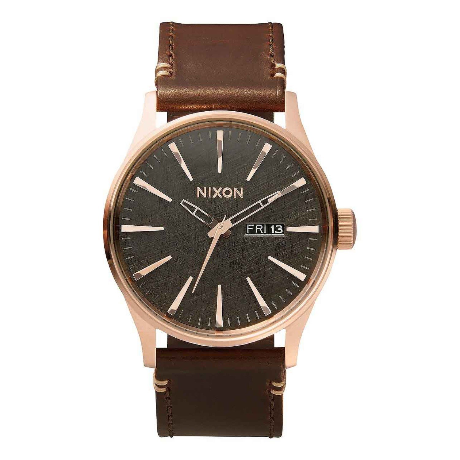 A105-2001-00 NIXON Womens Sentry Watch. Nixing the status quo of what you may expect when it comes to classically good-looking timepieces, the Sentry Leather has entered the room and raised the bar. 2 Year  Guarantee Oxipay is simply the easier way t @chr