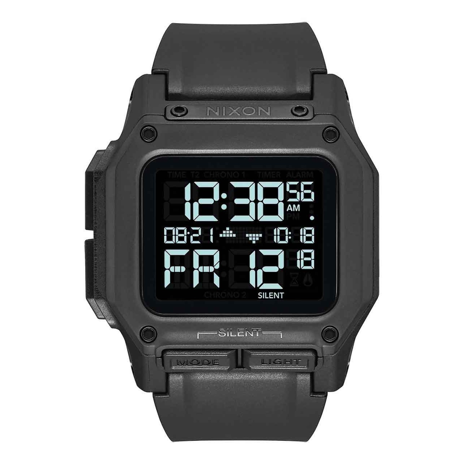 A1180-001-00 NIXON Mens Regulus  Chronograph Watch. Custom LCD module with 100m water resistance, dual chronographs, oversized LED backlight display, and fiber-reinforced case made to withstand even the harshest conditions.2 Year  Guarantee Oxipay is simp