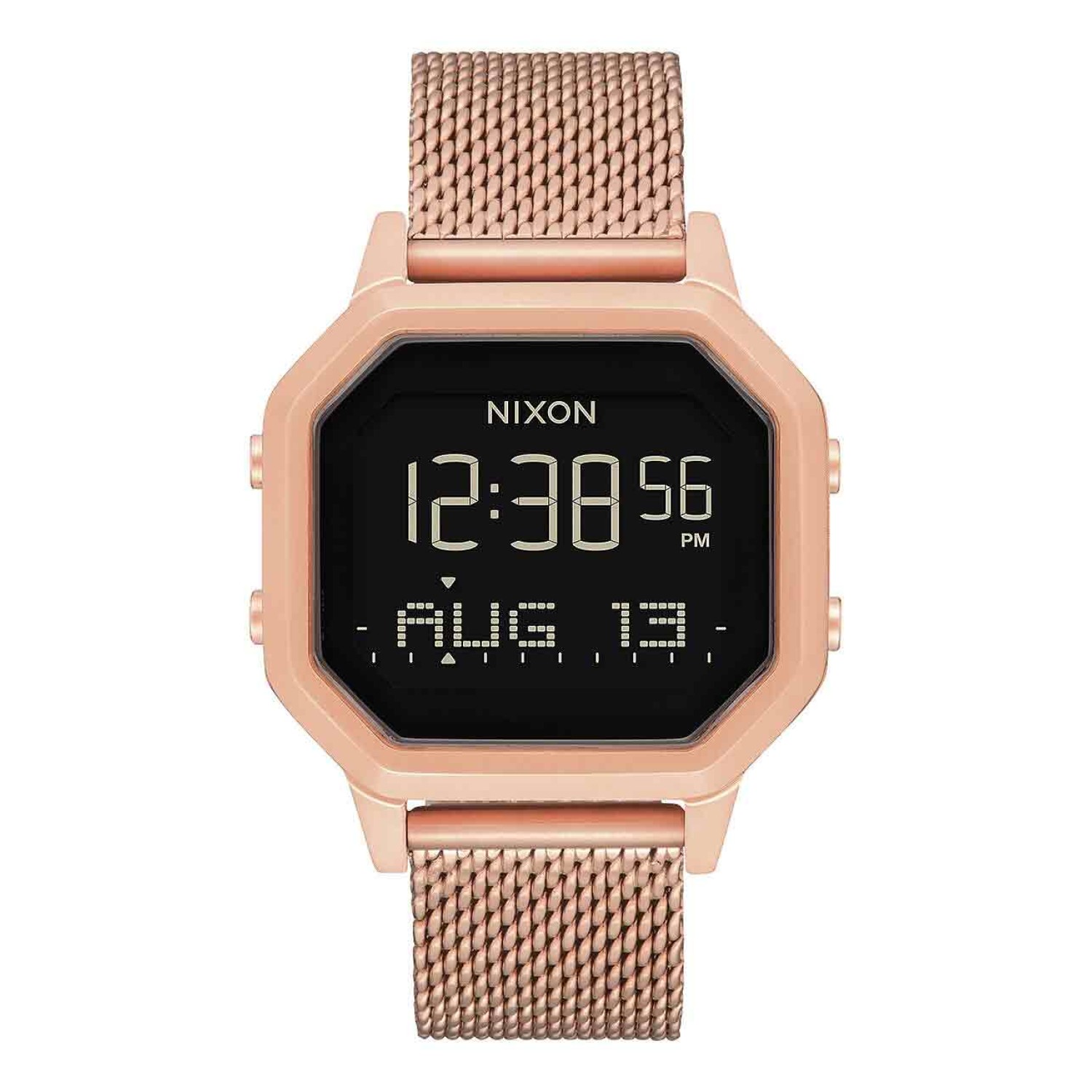 A1272-897-00 NIXON Siren Milanese All Rose Gold Watch. For those who can still hear the call of the ocean no matter how far away. The Siren Milanese is a composition take our bestselling womens tide watch with a glam band.You don’t have to sacrifice comfo