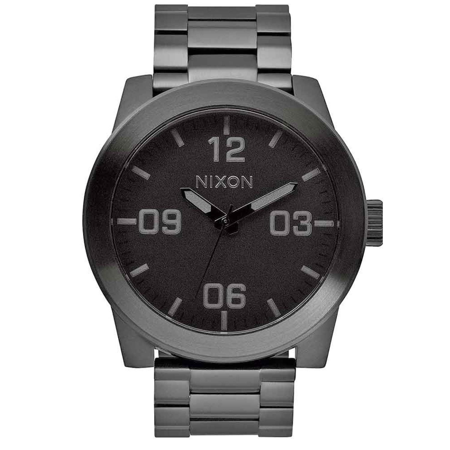 A346001 NIXON Corporal SS  Watch. Nixon A346001  Corporal SS model in a sleek design in black Ion-plated steel, set around an understated dial. 2 Year  Guarantee 3 Months No Payments and Interest for Q Card holders This watch is pressure @christies.online