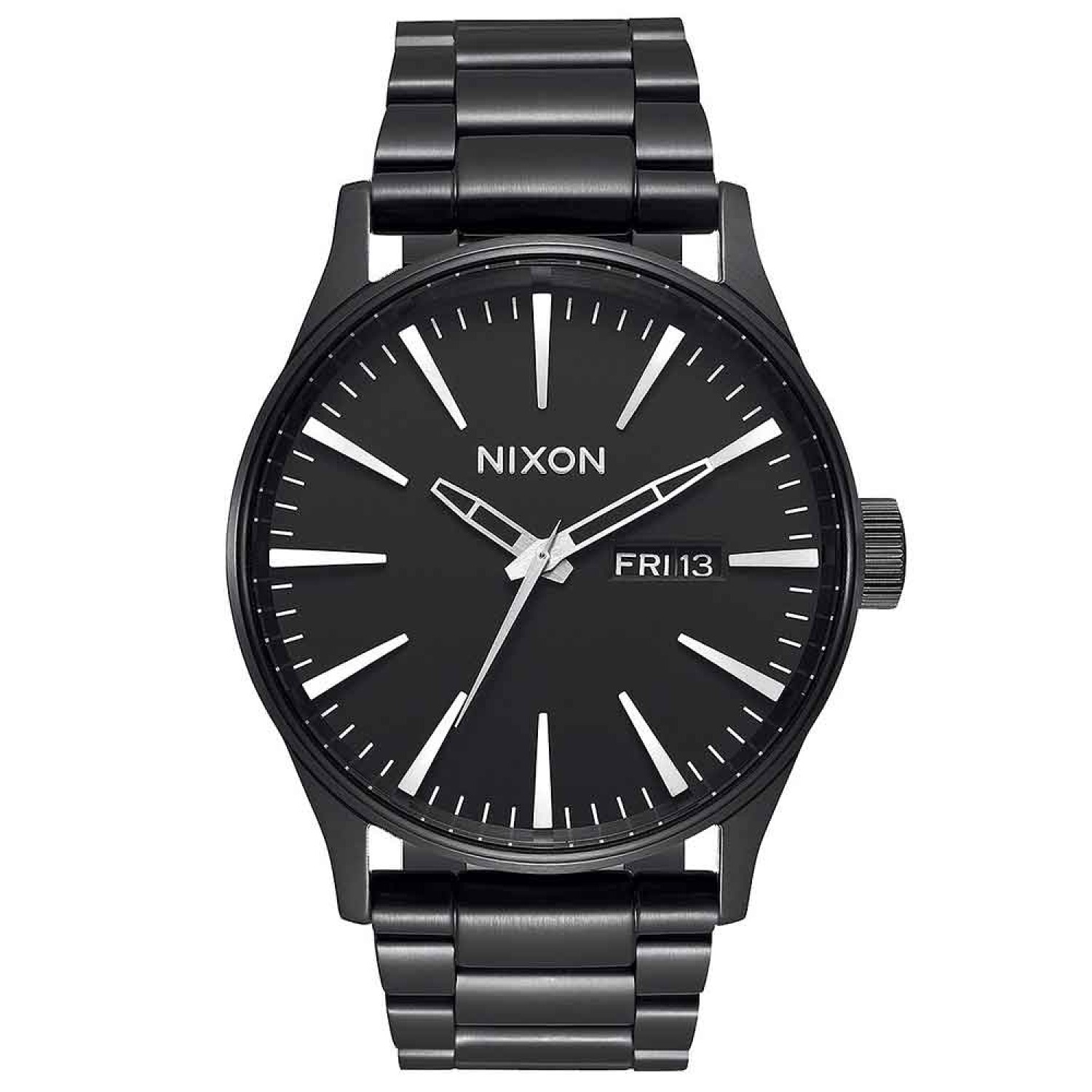 A356001 NIXON Mens SENTRY Black Watch. Nixing the status quo of what you may expect when it comes to classically good-looking timepieces, the Sentry SS has entered the room and raised the bar.2 Year  Guarantee 3 Months No Payments and Interest for Q Card 