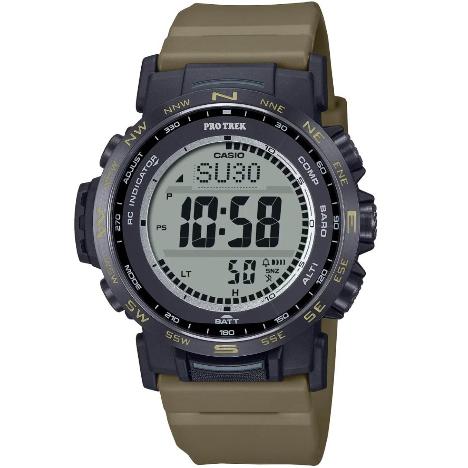 PRW35LD-5D Casio Pro Trek | Adventure-Ready Triple Sensor Watch – Protrek Auckland | Features provide altitude and atmospheric pressure readings, vital for hikers, climbers, and backcountry explorers. PRW35LD-5D Casio Pro Trek | Adventure-Ready Triple Sensor Watch by Protrek
