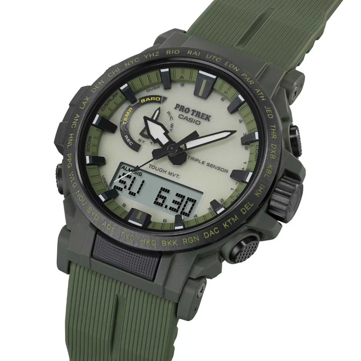 PRW61LD-3D Casio Pro Trek Tough Solar Outdoor Watch – Protrek Auckland | Features provide altitude and atmospheric pressure readings, vital for hikers, climbers, and backcountry explorers. PRW61LD-3D Casio Pro Trek Tough Solar Outdoor Watch by Protrek