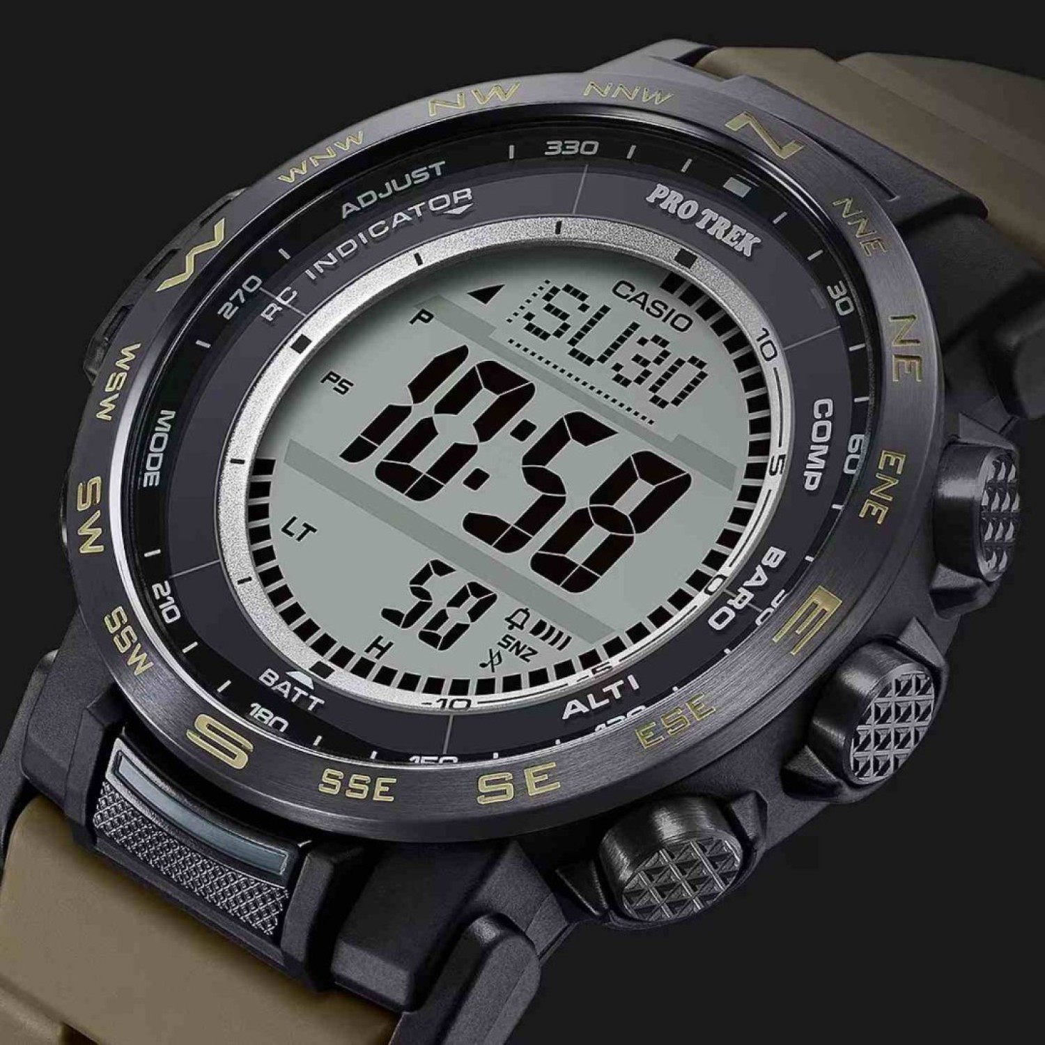 PRW35LD-5D Casio Pro Trek | Adventure-Ready Triple Sensor Watch – Protrek Auckland | Features provide altitude and atmospheric pressure readings, vital for hikers, climbers, and backcountry explorers. PRW35LD-5D Casio Pro Trek | Adventure-Ready Triple Sensor Watch by Protrek