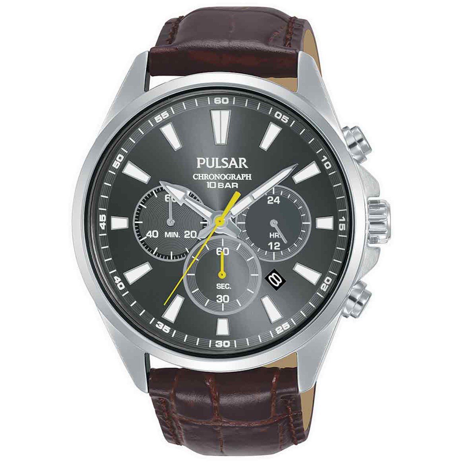 PT3A41X1 PULSAR Chronograph by Seiko Watch. Pulsar Mens 100 metres Stainless Steel Chronograph watch with 100 metres water resistance and a date readout Humm -Buy Little things up to $1000 and choose 10 weekly or 5 fortnightly payments with no interest. L