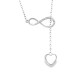Christies Jewellery - Sterling Silver Infinity Heart Necklace | QNACK04972 Auckland NZ Sterling Silver Infinity Heart Necklace | QNACK04972