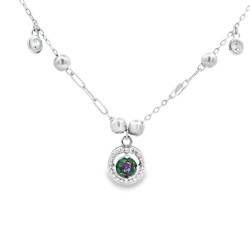 Sterling Silver Mystic Topaz Necklace | QNACK04973 Sterling Silver Mystic Topaz Necklace | QNACK04973