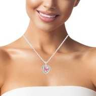 Sterling Silver Heart Shaped Butterfly Pendant | QNAYR04820 Sterling Silver Heart Shaped Butterfly Pendant | QNAYR04820