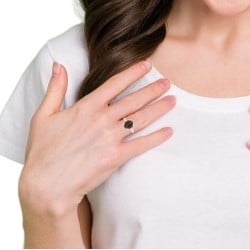 Sterling Silver Garnet Ring QRTAK179