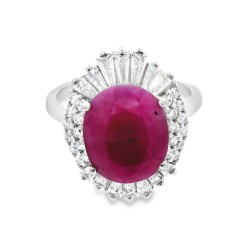 Sterling Silver Ruby Ring QRTMI176 Sterling Silver Ruby Ring QRTMI176
