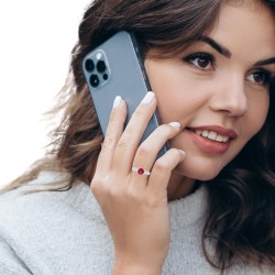 Sterling Silver Ruby Ring QRTMI170