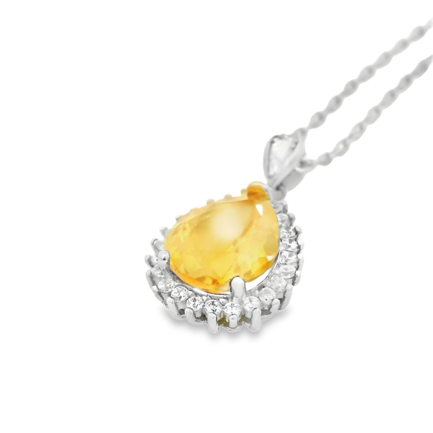 Christies Jewellery - Sterling Silver Citrine Pendant - Earring Set Auckland NZ Sterling Silver Citrine Pendant - Earring Set QSRYR01706