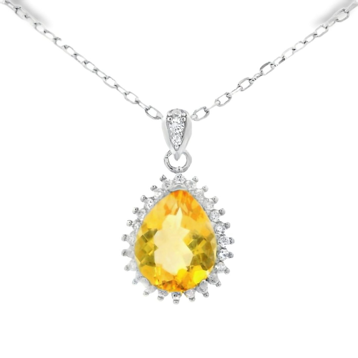Christies Jewellery - Sterling Silver Citrine Pendant - Earring Set Auckland NZ Sterling Silver Citrine Pendant - Earring Set QSRYR01706