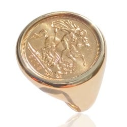 Gold Sovereign Rings 9ct - Half Sovereign Full Sovereign