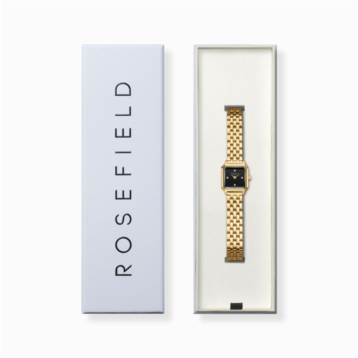 SEBDSG-SE04 Small Edit Black Gold Silver Duotone Bracelet Watch by Rosefield Watches
