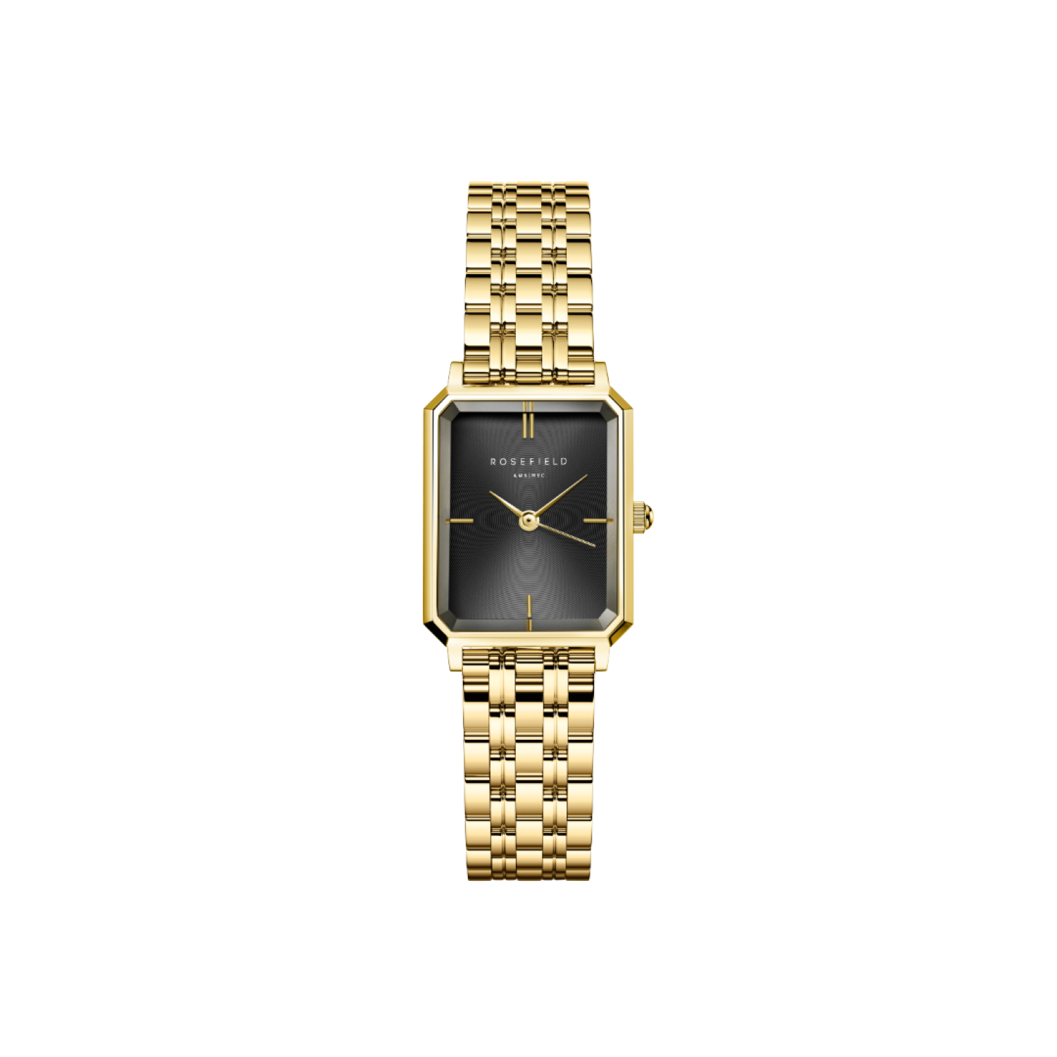 OBGSG-O61 OCTAGON XS WATCH GOLD BRACELET BLACK DIAL – Rosefield Watches Auckland | With their stylish designs and packaging, Rosefield watches make excellent gifts for special occasions. OBGSG-O61 OCTAGON XS WATCH GOLD BRACELET BLACK DIAL by Rosefield Watches