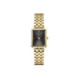 OBGSG-O61 OCTAGON XS WATCH GOLD BRACELET BLACK DIAL 