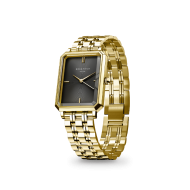 OBGSG-O61 OCTAGON XS WATCH GOLD BRACELET BLACK DIAL 