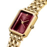 OBGSG-O83 Rosefield Octagon XS Burgundy Sunray Steel Gold