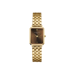 OBGSG-O89 Octagon XS Chocolate Brown Dial Gold-Tone Bracelet Watch