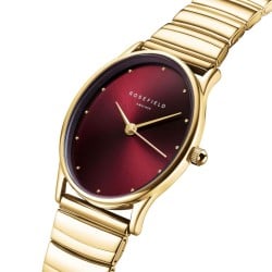 OVGSG-OV15 Rosefield Oval Burgundy Half-Moon Sunray Steel Gold OVGSG-OV15 Rosefield Oval Burgundy Half-Moon Sunray Steel Gold