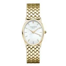 OWGSG-OV01 Rosefield The Oval White MOP Steel Gold