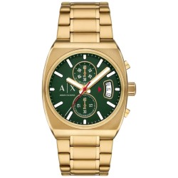 AX2822 A|X Armani Exchange Gold Tone Green Dial Watch
