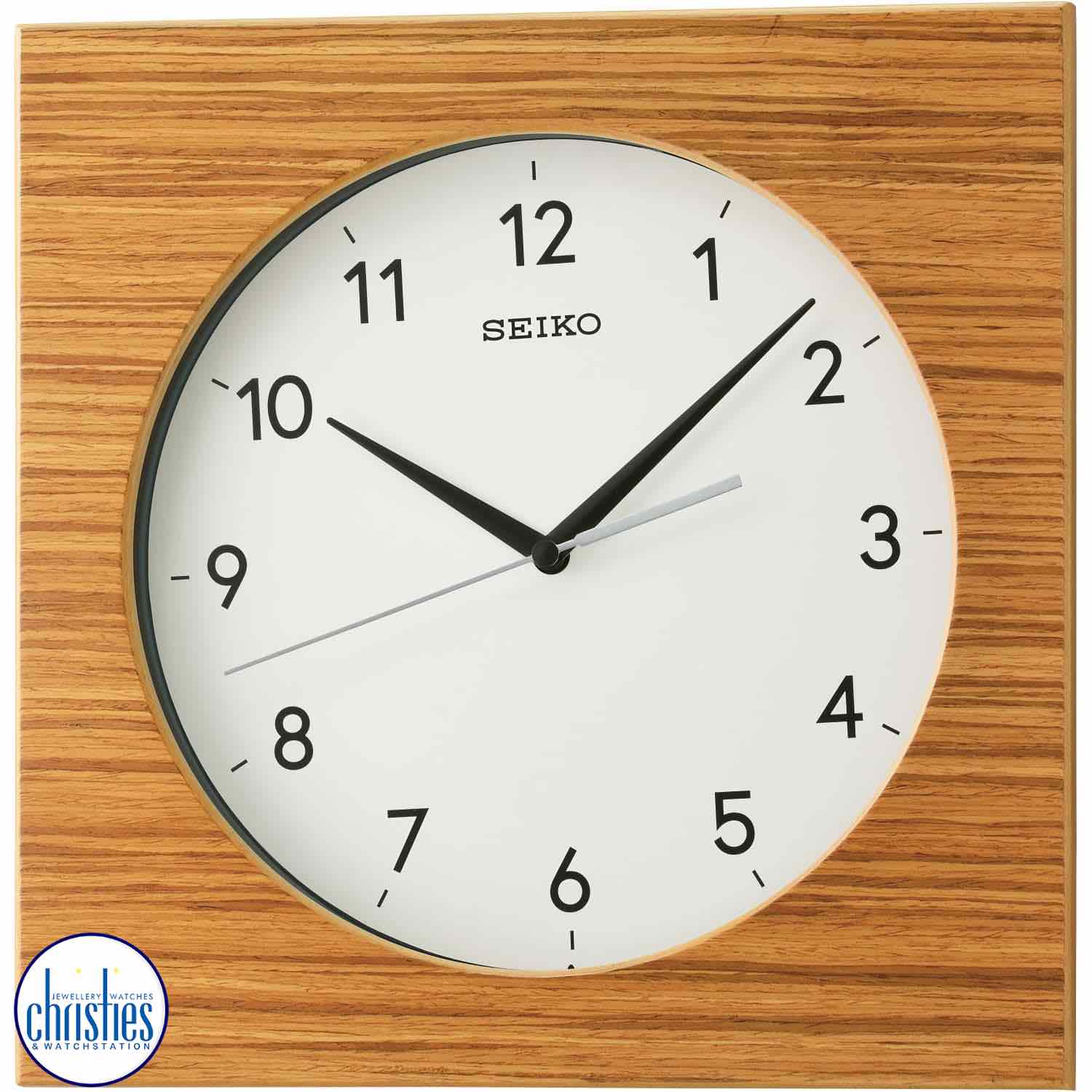 Christies Jewellery - QXA766-B Seiko Wall Clock Zebra Wood Veneer QXA766-B Seiko Wall Clock Zebra Wood Veneer. The SEIKO WALL CLOCK QXA766-B is a stylish and functional addition to any home or office.