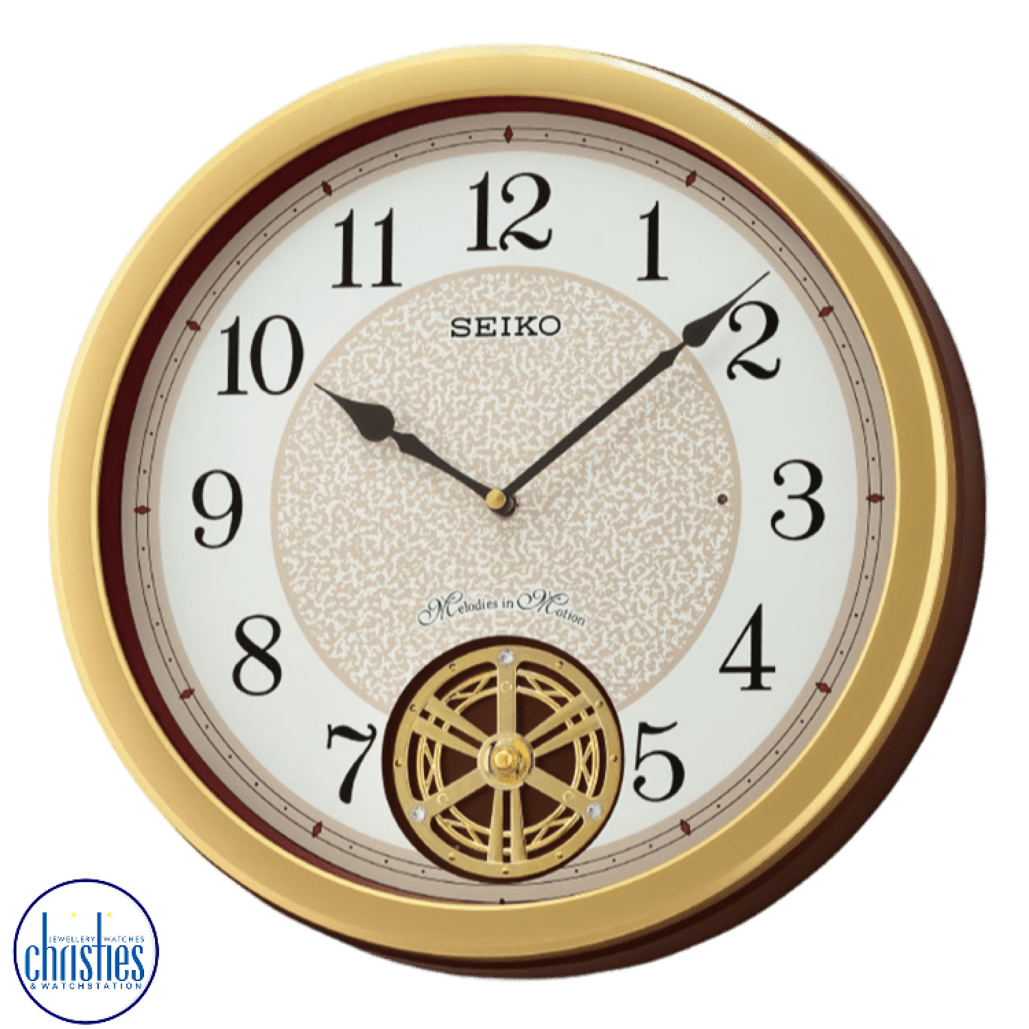 QXM388G Seiko  Musical Motion Wall Clock. he Seiko QXM388G Musical Motion Wall Clock is a beautiful timepiece that combines melody and motion to add a touch of elegance to any room.