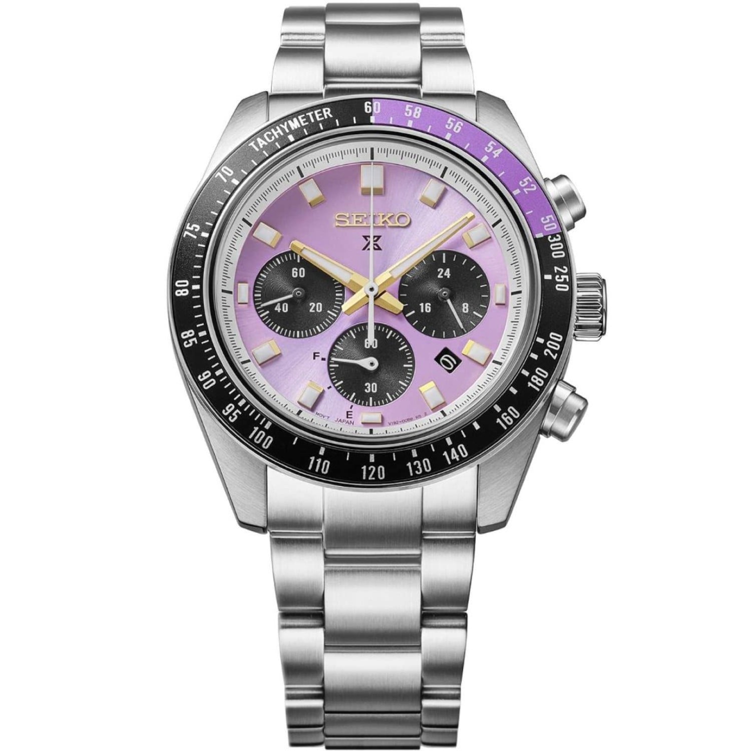 Seiko Prospex HBC005P1 145th Anniversary Limited Edition Solar Chronograph Seiko Prospex HBC005P / HBC005P1 Solar Chronograph 145th Anniversary Limited Edition watch with purple colour dial