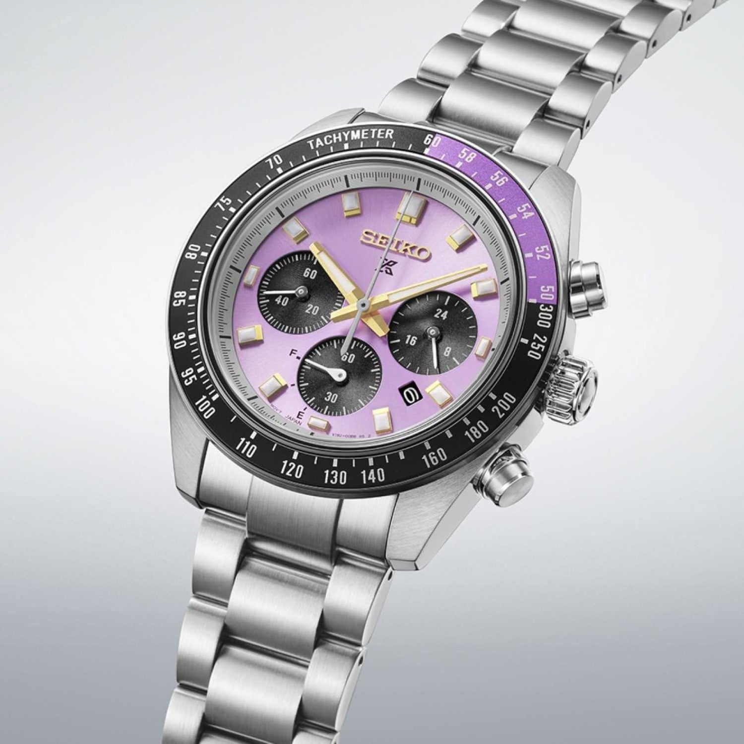 Seiko Prospex HBC005P1 145th Anniversary Limited Edition Solar Chronograph Seiko Prospex HBC005P / HBC005P1 Solar Chronograph 145th Anniversary Limited Edition watch with purple colour dial
