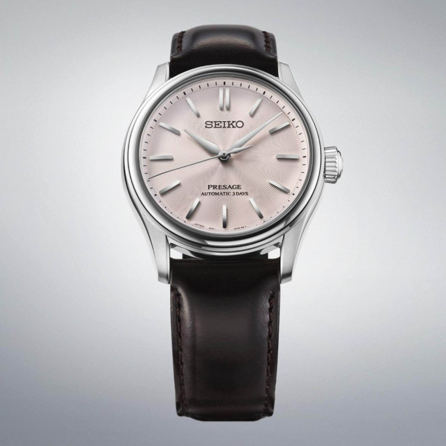 Seiko Presage HCC003J1 "Sakura Whisper" Soft Pink Dial Watch Seiko Presage Classic Series HCC003J1 Soft Pink Dial Leather Watch