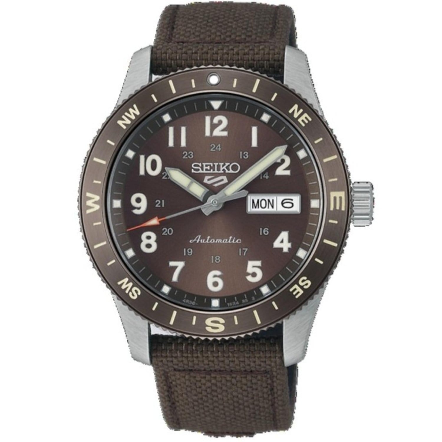 HDB009 Seiko 5 Sports Field Series Watch - Brown Dial Nylon Strap by Seiko Watches