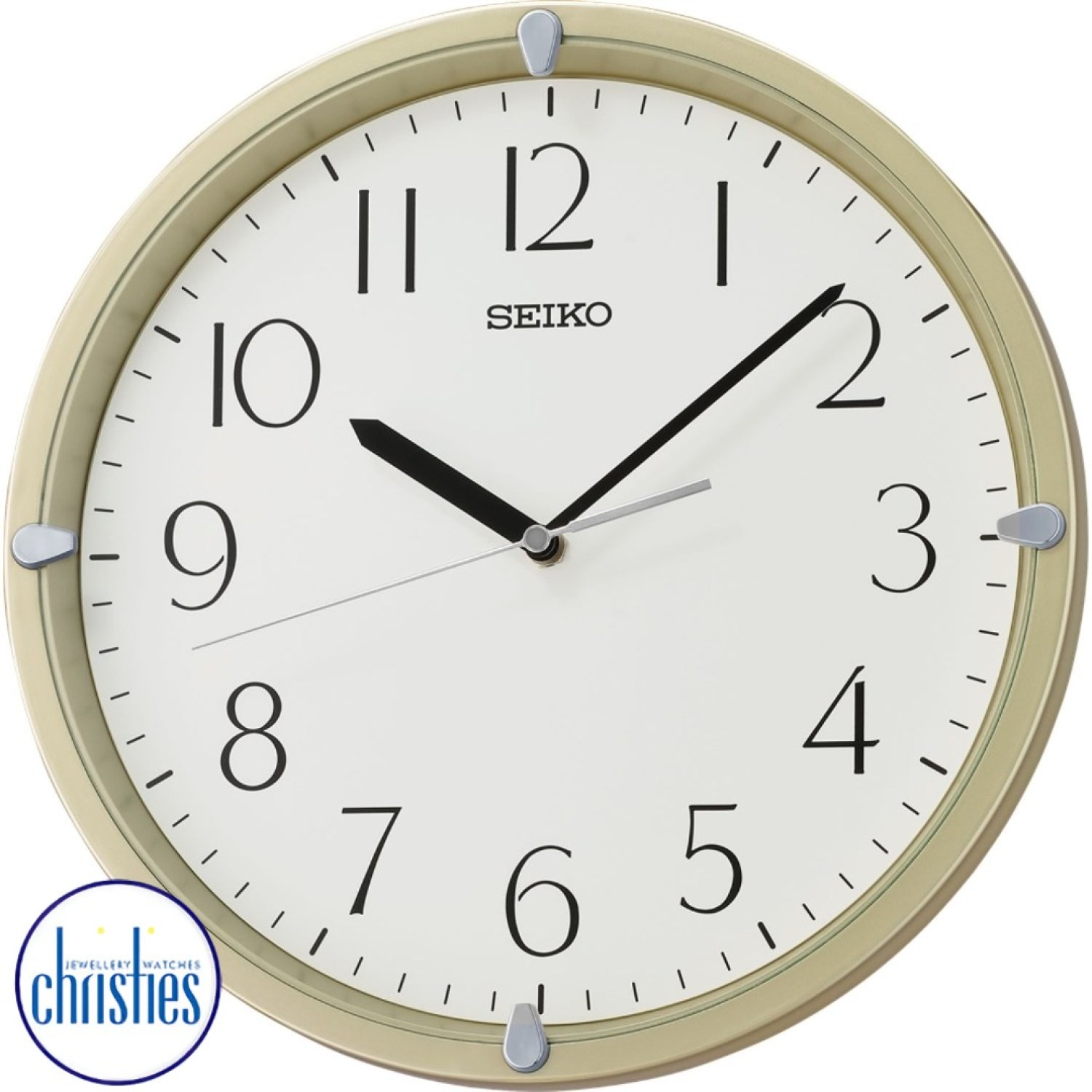 Christies Jewellery - QHA007-G Seiko Home Office Wall Clock Watches Auckland NZ QHA007-G Seiko Home Office Wall Clock QHA007-G Watches Auckland