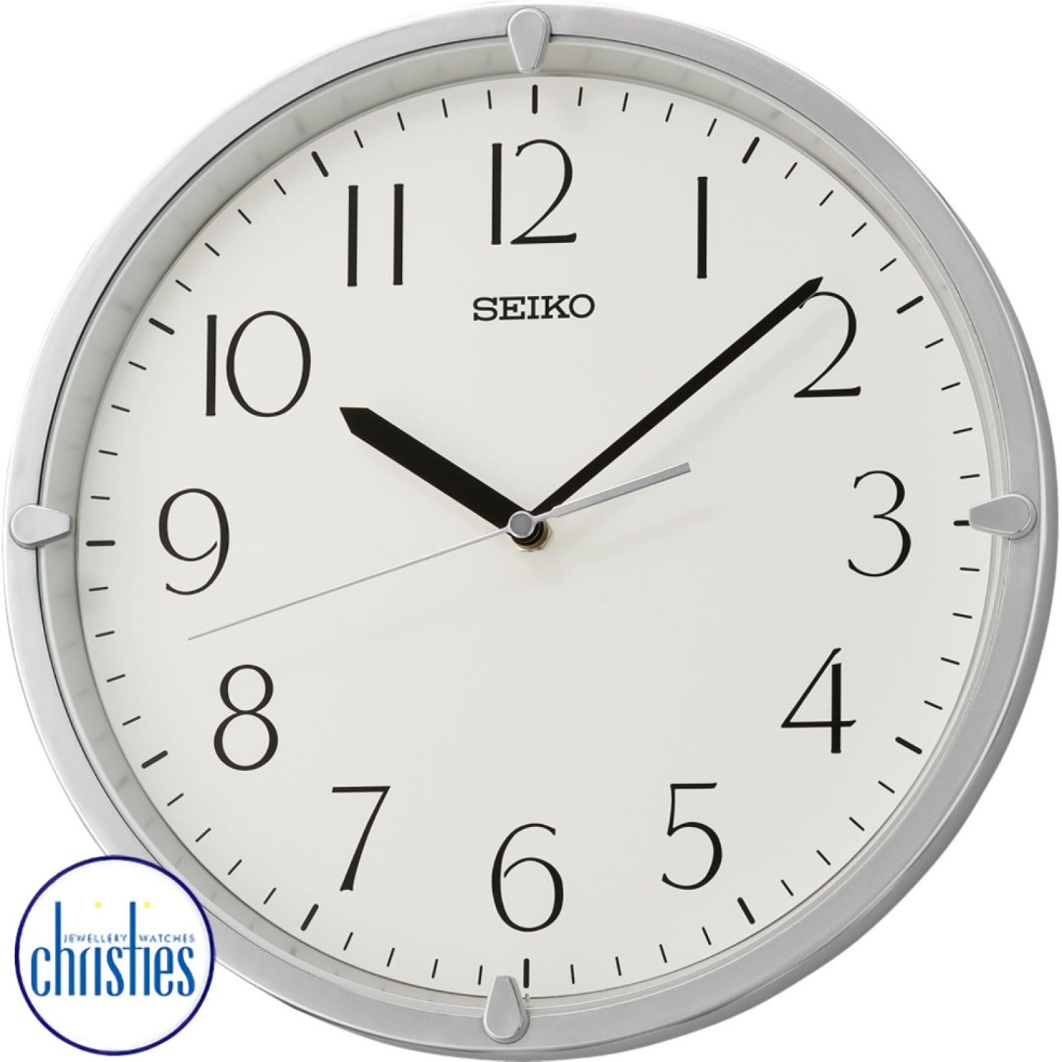 Christies Jewellery - QHA007-S Seiko Home Office Wall Clock Watches Auckland NZ QHA007-S Seiko Home Office Wall Clock QHA007-S Watches Auckland