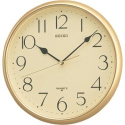 QXA001-G Seiko Champagne  Analog Wall Clock 