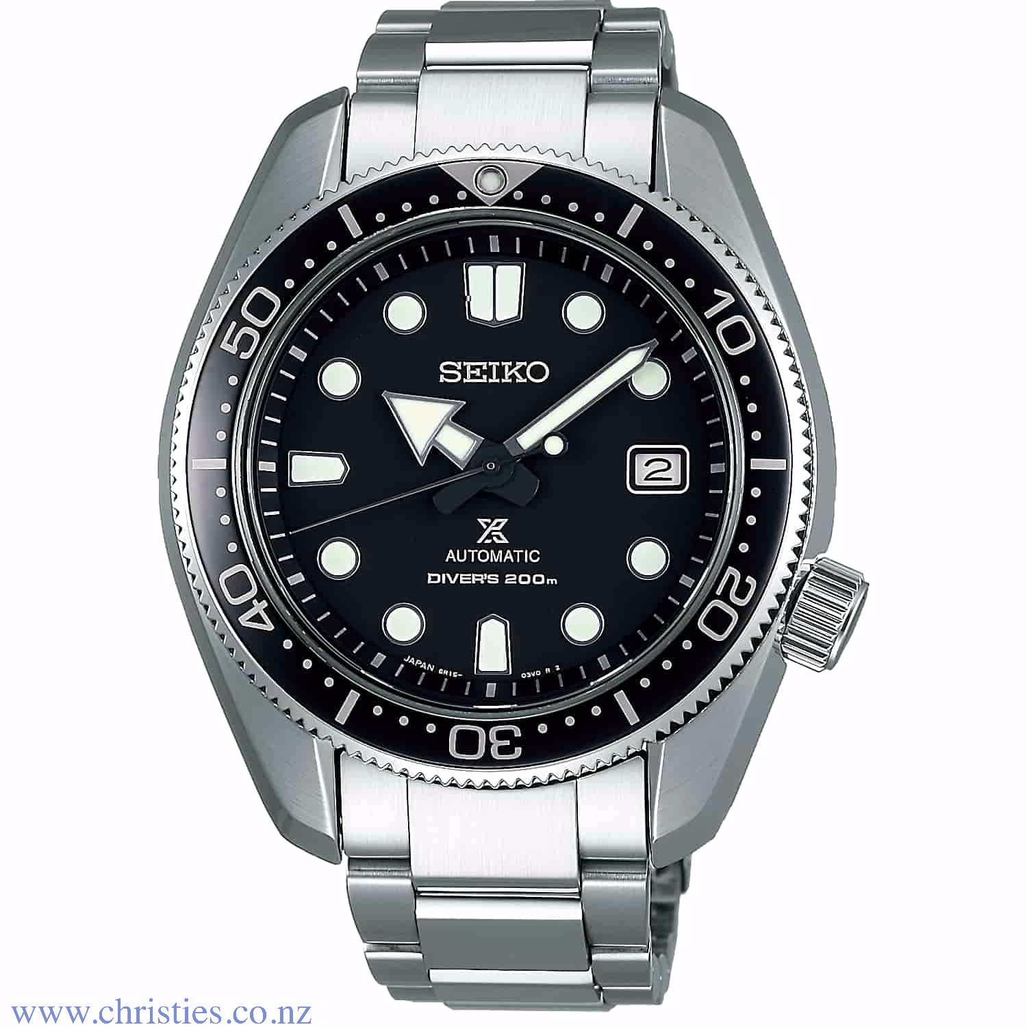 SPB077J SEIKO  Prospex Automatic Divers Watch. A decidedly modern take on a slice of Seikos past, these watches manage to capture some of the charm of the brands vintage 6159 diver. Face Colour : Black Case Shape : Round This watch is pressure @christies.