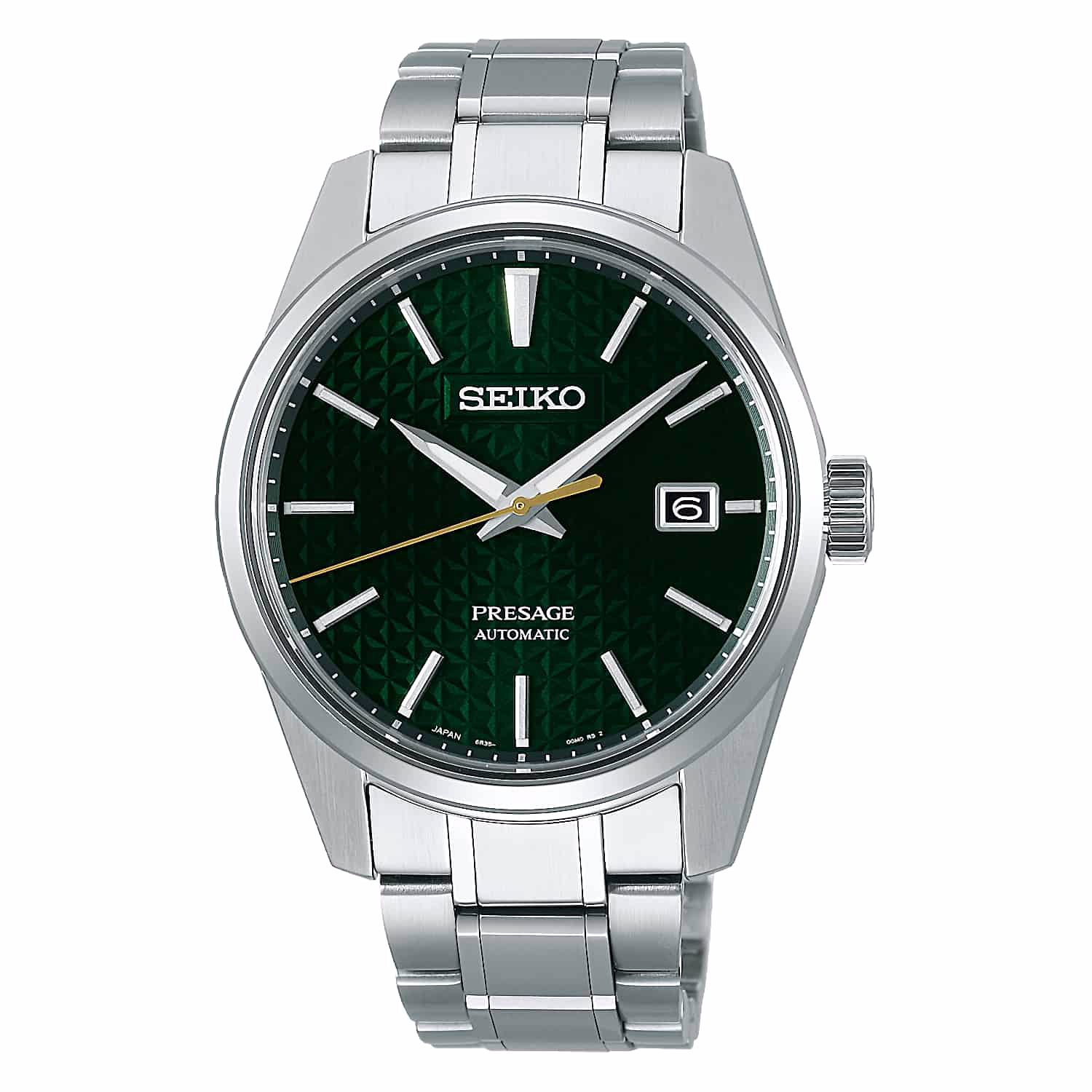 SPB169J1 SEIKO Presage Sharp Edged Series Watch. Since time immemorial, a central aspect of the Japanese sense of beauty has been simplicity.  To create objects or images of refinement and grace with few elements and no extraneous decoration has long been