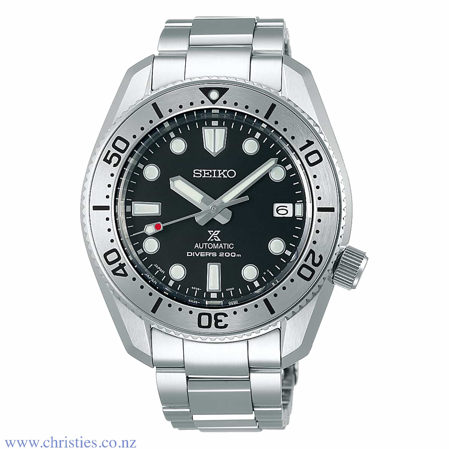 SPB185J1 SEIKO Prospex Automatic Marine Master Dive Watch. Seiko SPB185J1 is a practical and attractive Gents watch. Case is made out of Stainless Steel and the Black dial gives the watch that unique look. This model has got 200 metres water resistancy - 