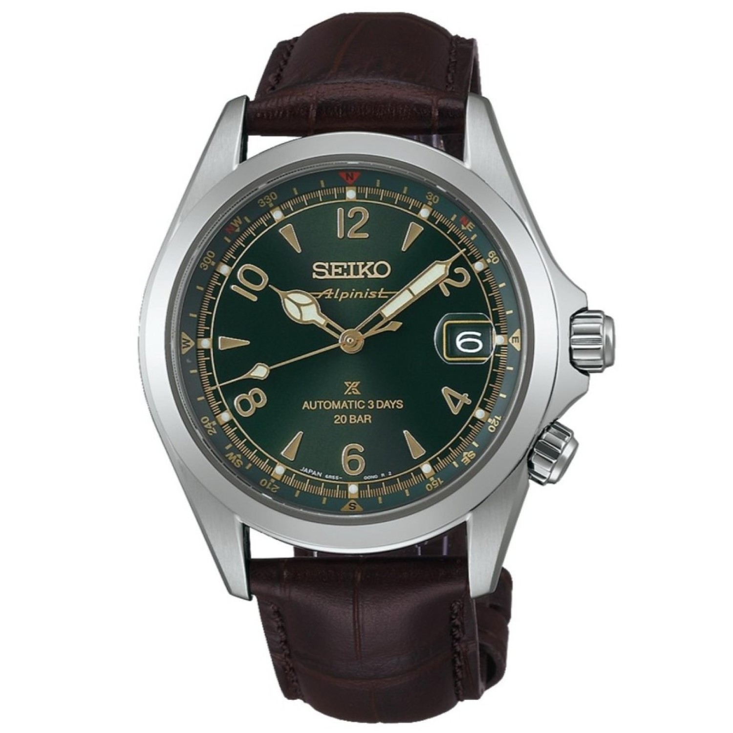 Seiko Alpinist SPB507J – Green Dial, Brown Leather Strap | Prospex Collection – Available at Christies NZ Seiko Alpinist SPB507J – Green Dial, Brown Leather Strap | Prospex Collection Watch NZ