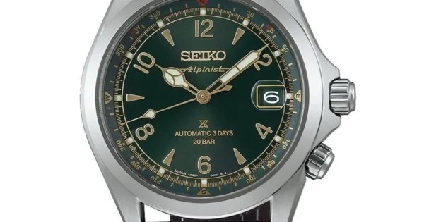 Buy Seiko Alpinist SPB507J – Green Dial, Brown Leather Strap