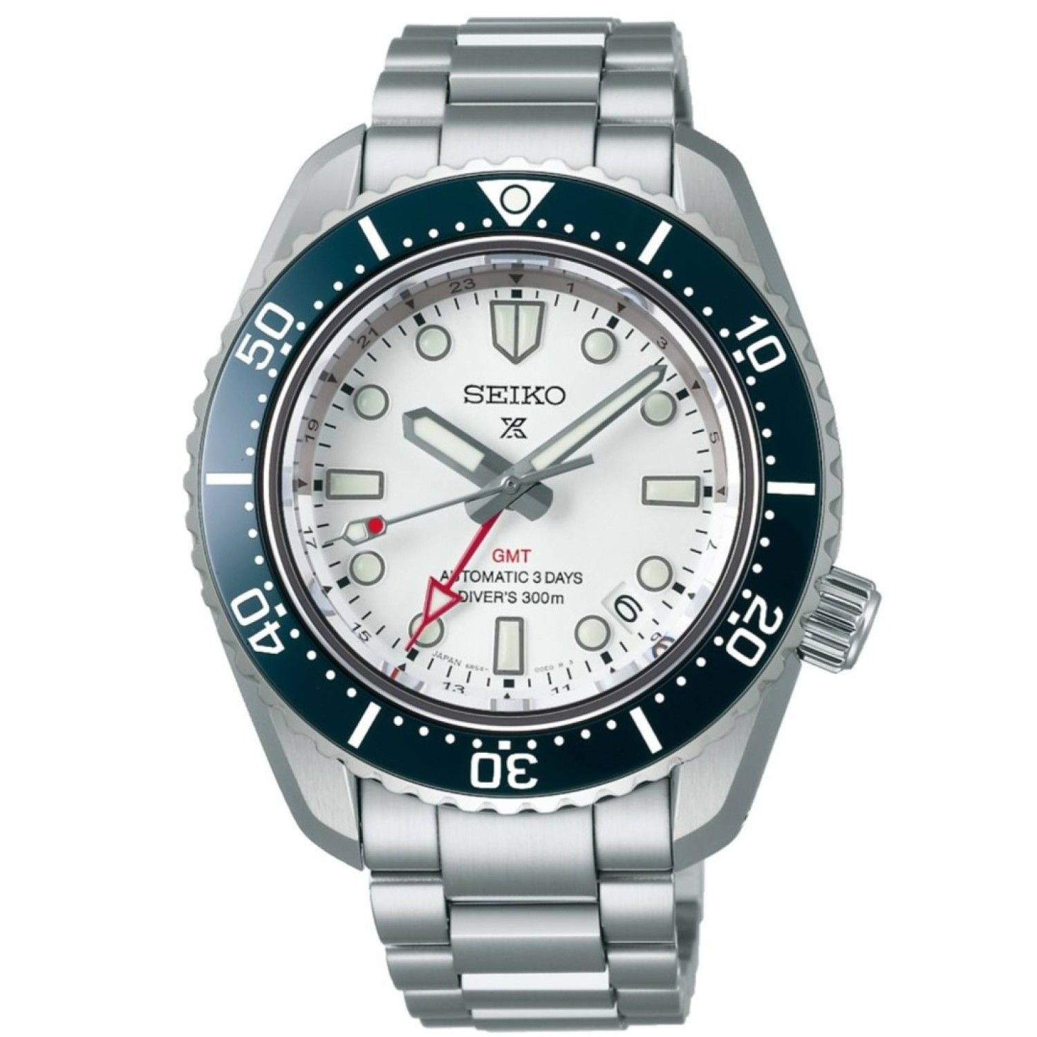 SPB519J SEIKO Prospex 1968 Heritage Diver's GMT Watch – Blue Ceramic Bezel & Silvery White Dial