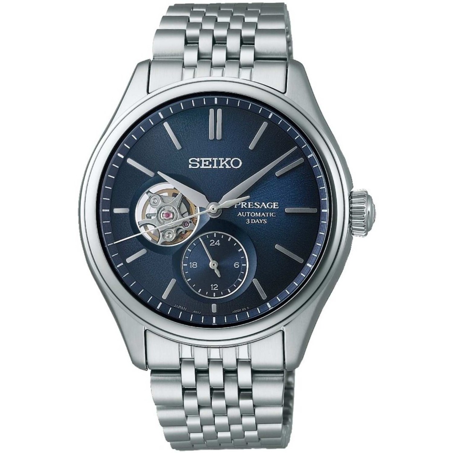 Christies Jewellery NZ – SPB527J Seiko Presage Classic Automatic Watch with Open Heart Dial SPB527J Seiko Presage Classic Automatic Watch – Blue Open Heart Dial, 72-Hour Power Reserve