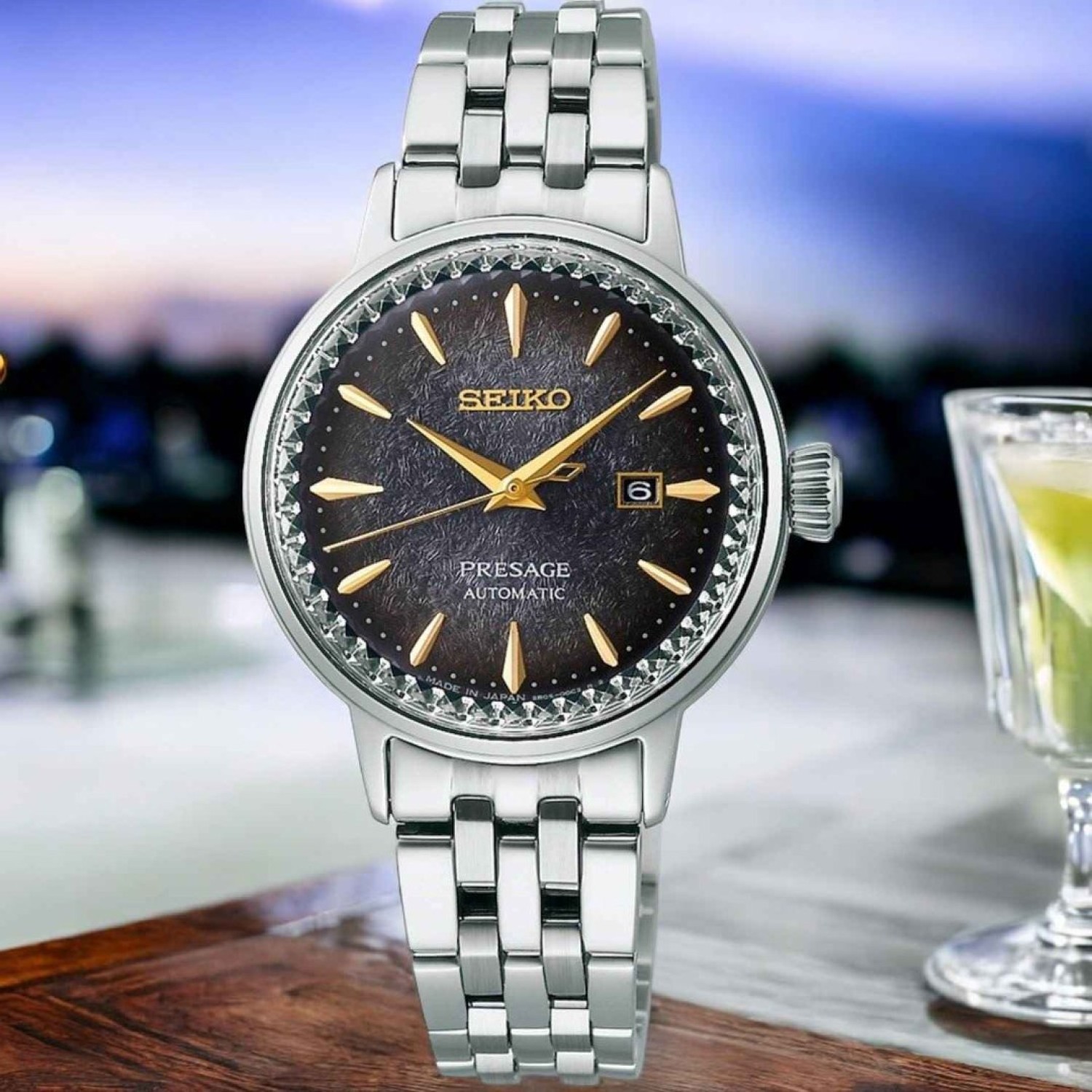 Christies Jewellery - SRE015J Seiko Presage Star Bar Limited Edition Watch Auckland NZ SRE015J Seiko Presage Star Bar Limited Edition Watch SRE015J1 - Stainless steel casing with charcoal black dial
