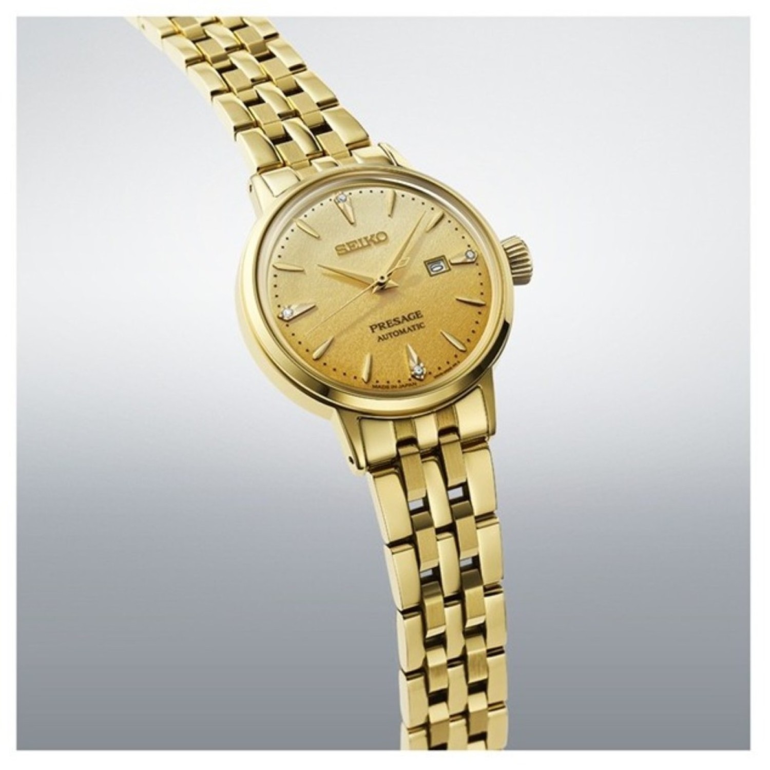 SRE018J Seiko Presage Ladies Watch – Gold-Tone Automatic Timepiece – Seiko Watches NZ | Seiko's commitment to craftsmanship ensures that each watch is made with precision and attention to detail. Seiko Presage SRE018J Ladies Gold-Tone Automatic Watch – NZ Stockist
