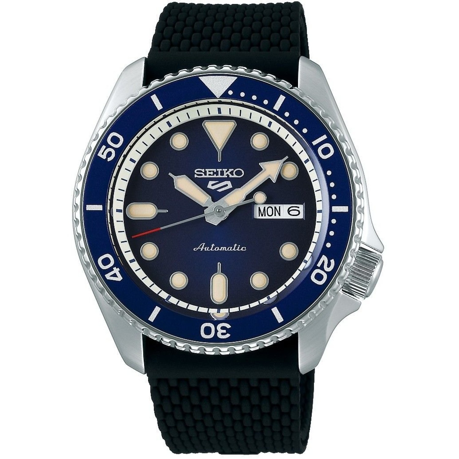 SRPD71K2 Seiko 5 Men’s Automatic Watch – Adventure-Ready Blue Dial Timepiece | Seiko Watches NZ SRPD71K2 Seiko 5 Men’s Automatic Watch – Blue Dial, Black Silicon Strap, Stainless Steel Case | Seiko Watches NZ