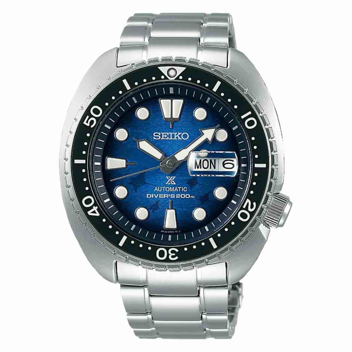 SRPE39K1 SEIKO Prospex Save The Ocean Manta Ray Watch. Prospex Save the Ocean Turtle Scuba Diver This Prospex watch is from Seikos Save The Ocean collection. The dial of this special edition timepiece represents the view of the ocean as seen by the 5m dee