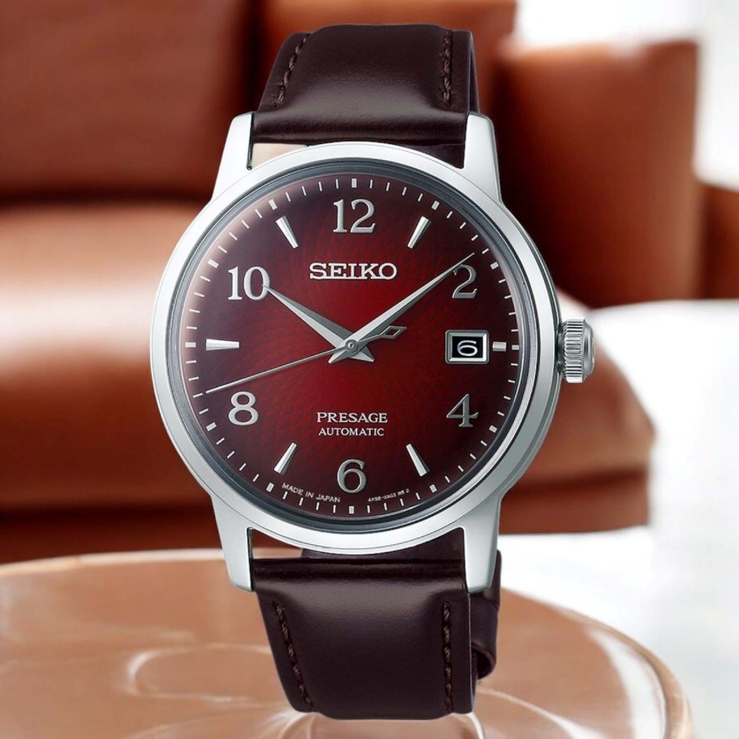 SRPE41J SEIKO Presage Cocktail Time Automatic Watch SRPE41J - seiko presage nz SRPE41J SEIKO Presage Cocktail Time Automatic Watch. The Seiko Presage SRPE41J is an automatic movement watch with a manual winding capacity. This mens watch features a stainless steel case and bracelet with a sunburst red face and a date function. The Pr
