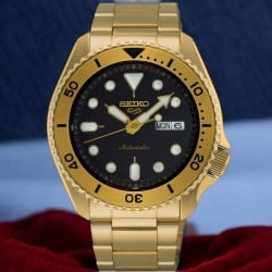 SRPK18J-8 Seiko 5 Gold Tone Sports Watch